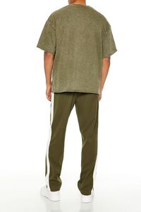OLIVE/CREAM Striped Drawstring Pants, image 4