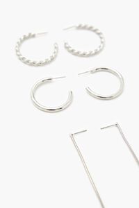 SILVER Twisted Hoop & Duster Earring Set, image 2
