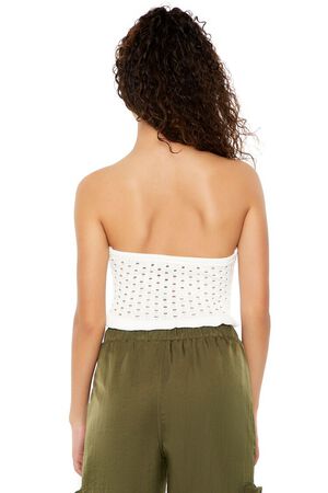 COBALT Sweater-Knit Ruffle Tube Top, image 3
