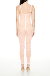 BABY PINK Fitted Sheer Lace Cami Jumpsuit, image 4