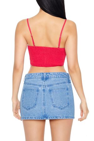 HOT PINK Crisscross Bustier Cropped Cami, image 3