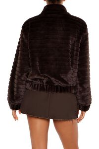 WALNUT Quilted Faux Fur Bomber Jacket, image 5