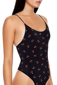 BLACK/MULTI Seamless Cami Lingerie Bodysuit, image 3
