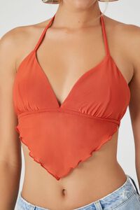 SIENNA Mesh Open-Back Halter Top, image 5
