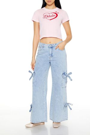 PETAL PINK/MULTI Delulu Sweater-Knit Crop Top, image 2