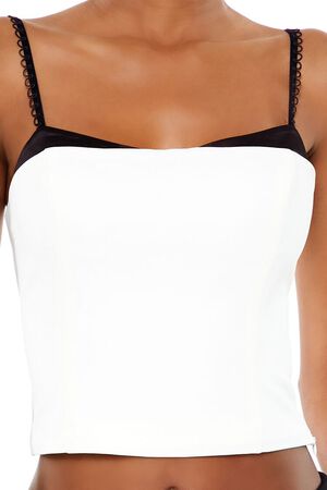 WHITE/BLACK Two-Tone Combo Cami, image 3