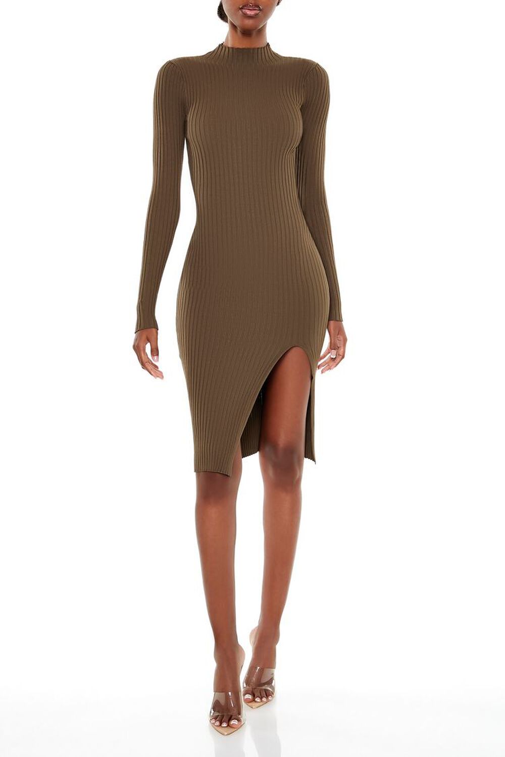 CYPRESS  Ribbed Knit Midi Sweater Dress, image 1