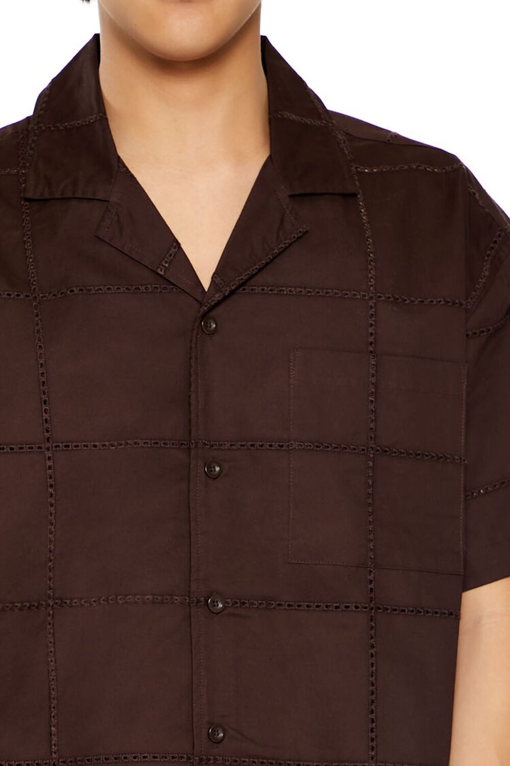 COCOA Embroidered Grid Shirt, image 3