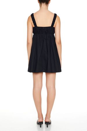 RED Poplin Babydoll Mini Dress, image 3