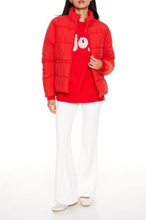 HIGH RISK RED Quilted Zip-Up Puffer Jacket, image 2