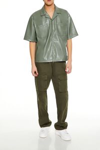 OLIVE Mid-Rise Drawstring Cargo Pants, image 1