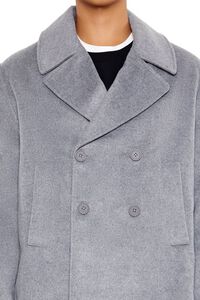 GREY Notched Double-Breasted Coat, image 5