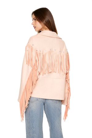 ADOBE ROSE Fringe Faux Suede & Gem Jacket, image 3