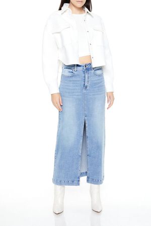 WHITE Boxy Cropped Shacket, image 2