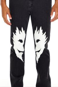BLACK/MULTI Split Face Slim-Fit Jeans, image 5