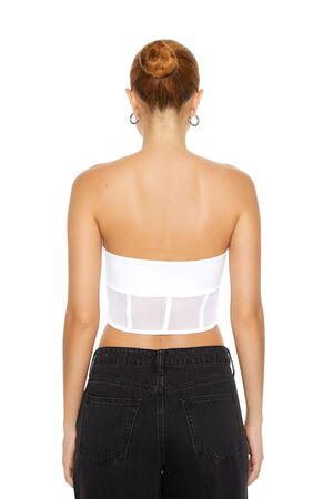 WHITE Bratz x F21 Cropped Corset Tube Top, image 3