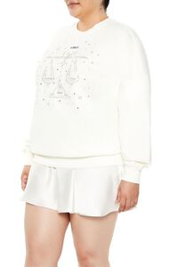 WHITE/MULTI Plus Size Beaded Libra Pullover, image 4
