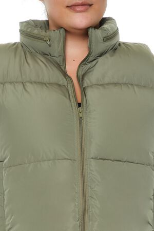 LILAC SHEEN Plus Size Cropped Puffer Vest, image 3