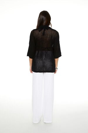 WHITE Crochet Straight-Leg Pants, image 3