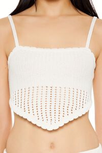 CREAM Cropped Crochet Cami, image 3
