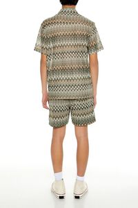 OLIVE/MULTI Multi Zigzag Drawstring Shorts, image 4