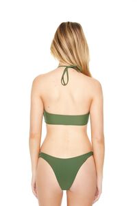HUNTER GREEN High-Leg Bikini Bottoms, image 3