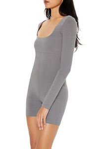 PEWTER Fitted Long-Sleeve Romper, image 3