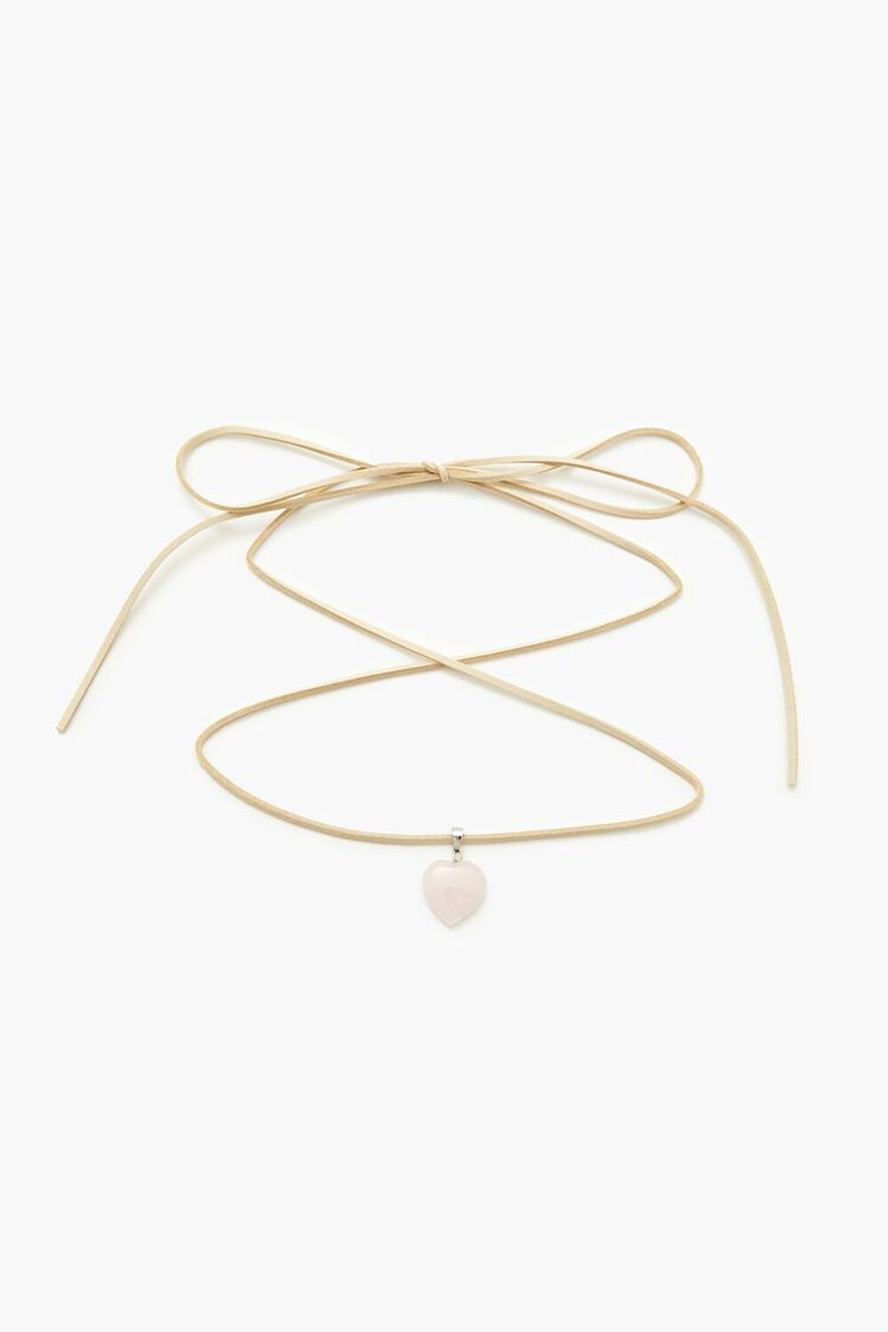 PINK/CREAM Faux Stone Heart Choker Necklace, image 1
