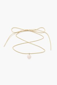PINK/CREAM Faux Stone Heart Choker Necklace, image 1