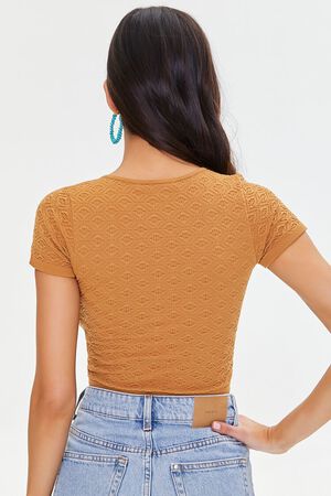 MAPLE Pointelle Knit Crop Top, image 3