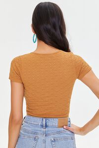 MAPLE Pointelle Knit Crop Top, image 3