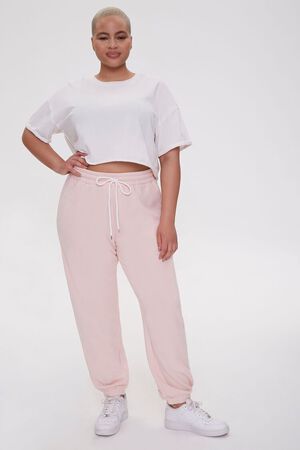 ROSE Plus Size Fleece Joggers, image 1
