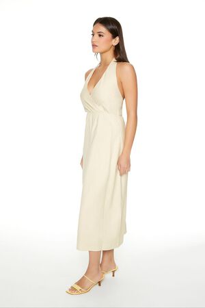 BLACK Surplice Halter Maxi Dress, image 2