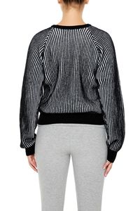 BLACK/WHITE Striped Ribbed Knit Sweater, image 5