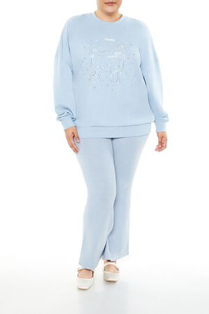 STONE BLUE/MULTI Plus Size Beaded Taurus Pullover, image 2
