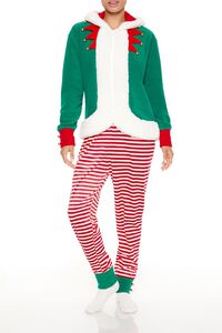 RED/MULTI Hooded Elf Pajama Jumpsuit, image 1