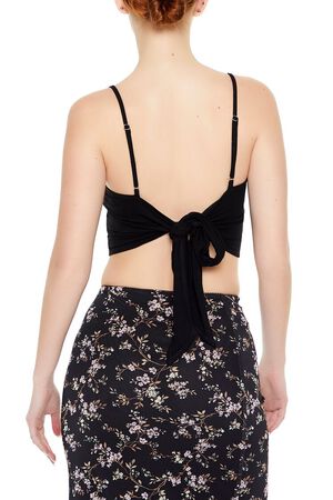 WHITE Tie-Back Cropped Cami, image 3
