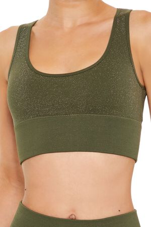 OLIVE Active Seamless Glitter Sports Bra, image 3