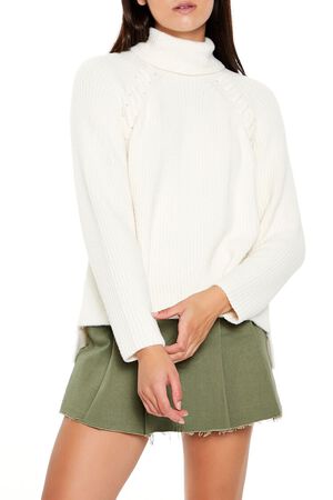 VANILLA Turtleneck Whipstitched Sweater, image 1