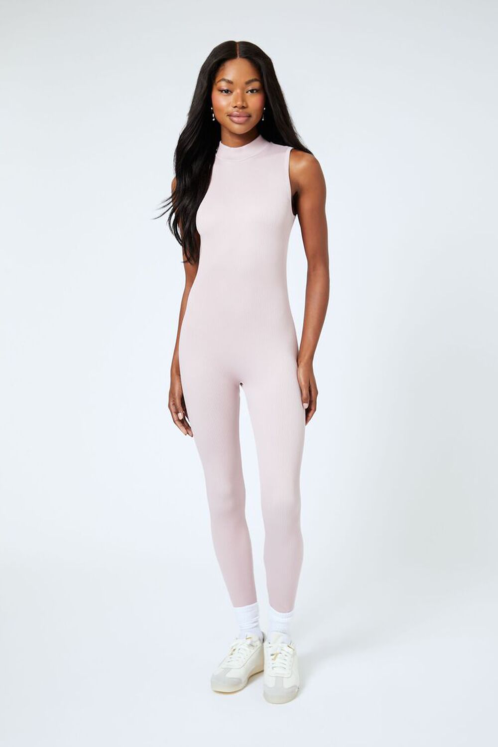 LILAC SHEEN Sleeveless Mock Neck Jumpsuit, image 1