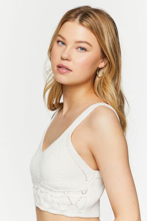 CREAM Sweater-Knit Cropped Tank Top, image 2