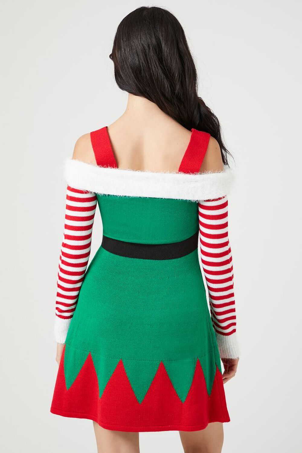 GREEN/MULTI Peppermint Elf Mini Dress, image 3