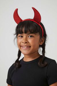 BLACK/RED Girls Devil Skirt & Horns Costume Set (Kids), image 5