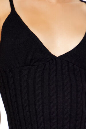 CHARCOAL Cropped Sweater-Knit Cami, image 3