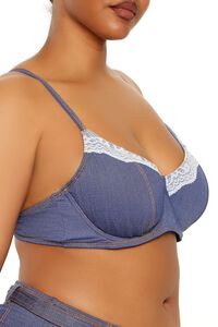 DENIM Plus Size Denim Underwire Bikini Top, image 4