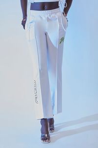 WHITE/MULTI FUBU Embroidered Mesh Pants, image 2