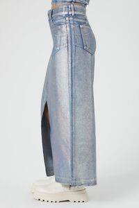 DENIM Iridescent Denim A-Line Maxi Skirt, image 3