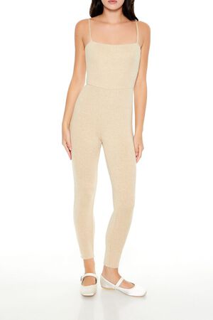 OATMEAL Fitted Cami Jumpsuit, image 1