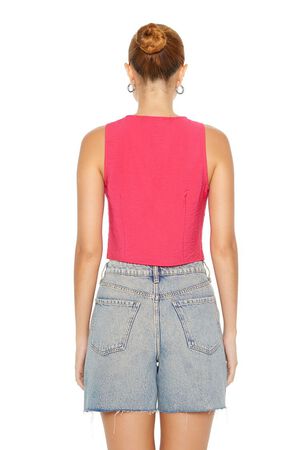 CREAM Plunging Split-Hem Crop Top, image 3