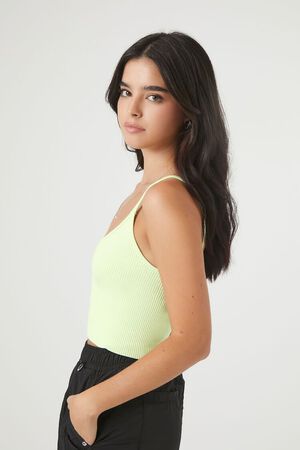 PALE GREEN Seamless Cropped Cami, image 2